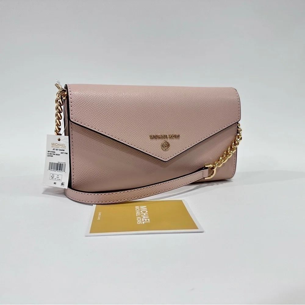 NEW Michael Kors Jet Set Charm Large Envelope Phone Crossbody Wallet Bag